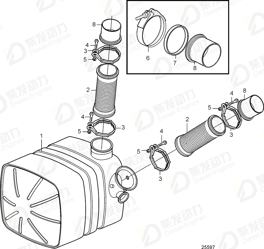 VOLVO Silencer 20900170 Drawing